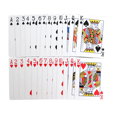 Classical Eco-friendly Durable 54 Poker card Recyclable Custom Logo Paper Playing Cards Front And Back